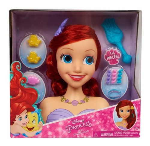 Cabeza Para Peinar Mediana Princesa Ariel Disney La Sirenita