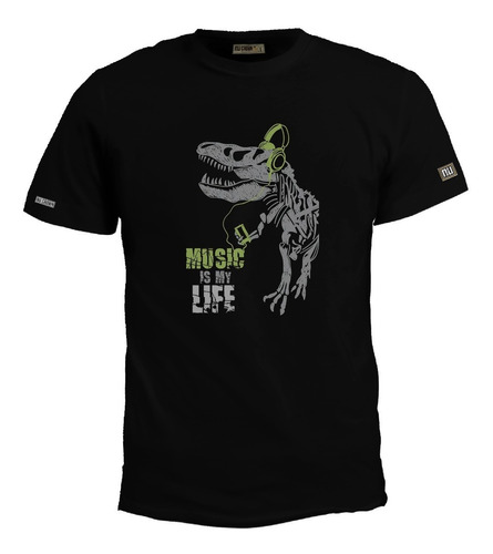 Camiseta 2xl - 3xl Tiranosaurio Rex Huesos Audífonos Inp Zxb