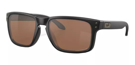 Anteojos de sol polarizados Oakley Holbrook Standard con marco de o matter color matte black, lente tungsten de plutonite prizm, varilla matte black de o matter - OO9102