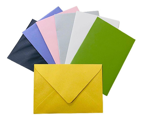 Sobres Comercial Peque Pack Metalizados 114x162mm (x10) Color Negro Liso