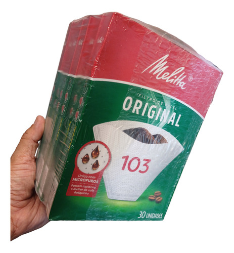 Kit 6 Caixa Filtro De Papel Café Melitta 103 Com 30 Un