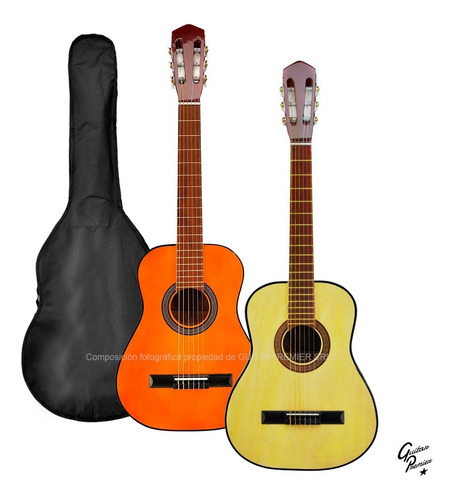 Imagen 4 de 10 de Guitarra Criolla Colores Funda Pua Mediana 3/4 Niño + Envio