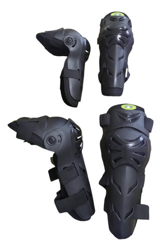 Protector De Rodillera Y Coderas Negro Articulado