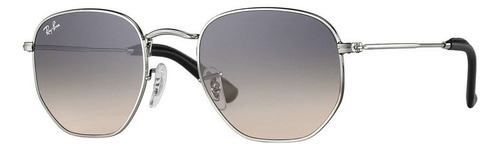 Lentes De Sol Rb3548 Hexagonal Metal 003/32 - Talle M Gris Degrade Gris Plateado Plateado