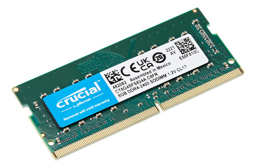 Memória Ram Color Verde 8gb Ddr4 2400mhz 1 Crucial