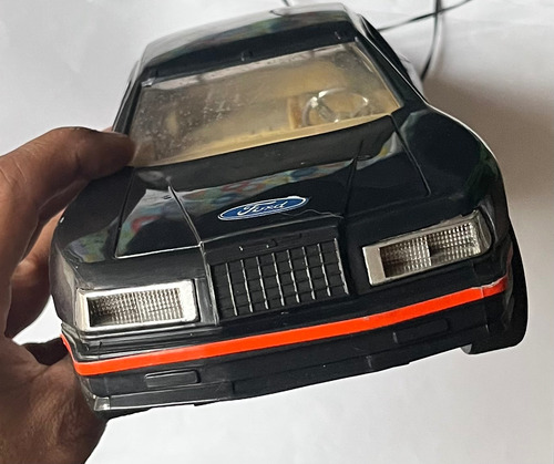 Coche Ford Thunderbir Control Remoto Toy State 1988 Original Negro Carro De Colección A Control (Usado)