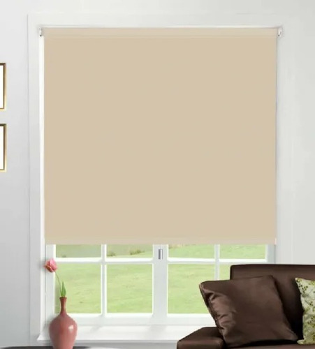 Persiana Roller Blackout Blanco Con Beige 2 X 2.4