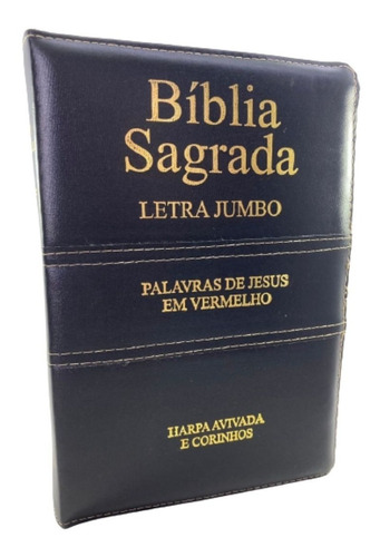 Bíblia Letra Extra Gigante Almeida Rc  Harpa Índice Zíper