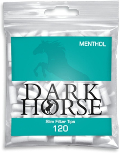 1 Caja De Filtros Slim Dark Horse Menthol 10 Unidades.