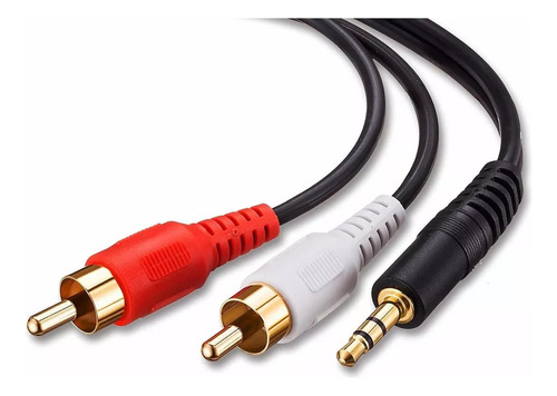 Cable Audio Video 2 Rca M Plus 3.5 Auxiliar 3 Mts 