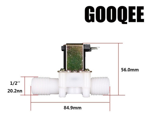 Válvula Solenoide Agua Irrigação Estufa Jardim 1/2 Saída1/2 