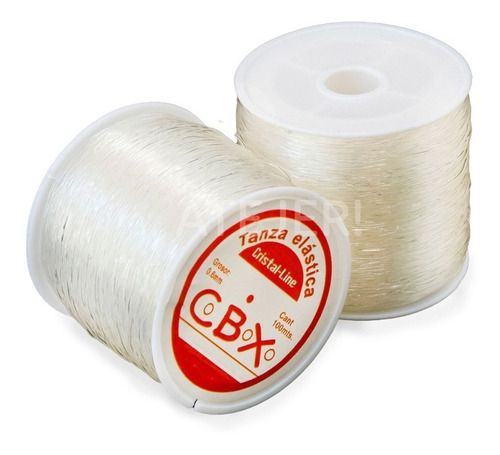 Imagen 6 de 6 de Tanza Elástica Elastizada Nylon Transparente X 100 Metros