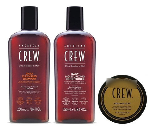 Shampoo Daily + Condition + Cera Molding Clay American Crew