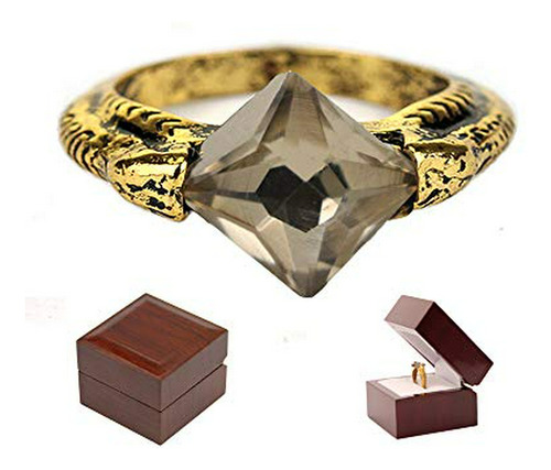 Anillos - Harry Potter Crystal Horcrux Ring Deathly Hallows 