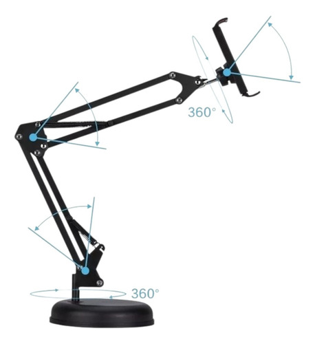 Soporte Atril Plegable Brazo Celular Tablet Con Base Mesa