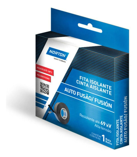 Fita Isolante Auto Fusão Norton 19mm X 2m