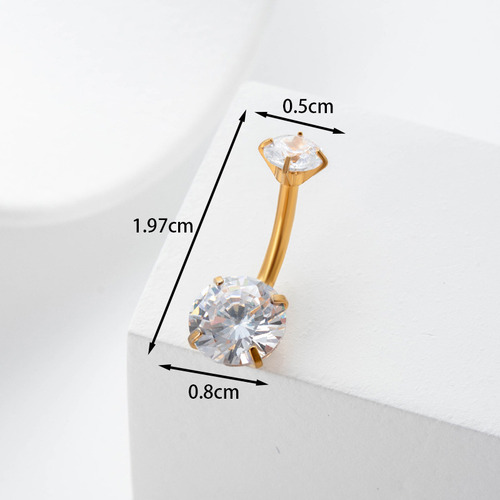 Piercing Corporal De Acero Inoxidable Golden A Para Dientes