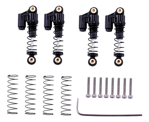 4x Amortiguadores Para Axial Scx24 90081 Rc Accesorio Negro