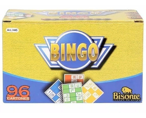 Bingo Familiar Bisonte 96 Cartones Juego De Mesa Loteria 