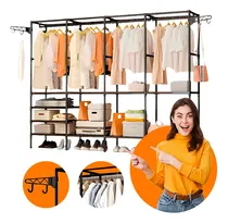 Comprar Closet Aberto Arara Organizador De Roupas Roupeiro 4 Colunas