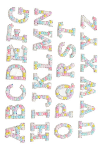 Parche Autoadhesivo Con Forma De Letra, 26 Unidades, Color P