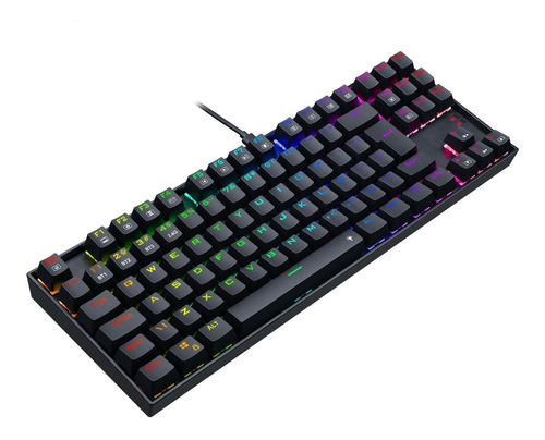 Teclado Mecânico Redragon Kumara Pro Rgb Usb E Sem Fio Brown Cor de teclado Preto