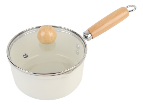 Olla Pequeña De Hierro Refinado Y Madera Compuesta