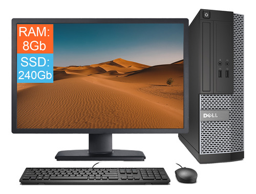 Desktop + Monitor Dell Optiplex Core I5 8gb Ssd 240gb