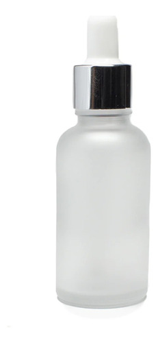 Gotero 50 Ml Cristal Matizado Bulbo Plata (especial)