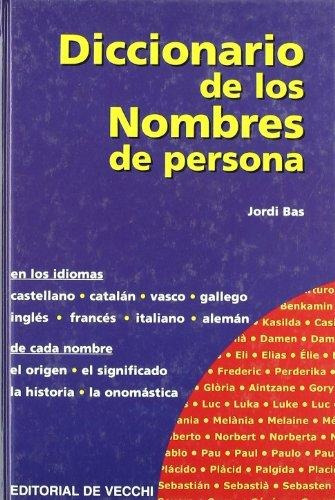 Libro Diccionario De Los Nombres De Persona De Jordi Bas I V