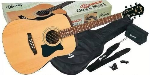 Pack Guitarra Acustica Ibanez V50njp + Funda Y Accesorios