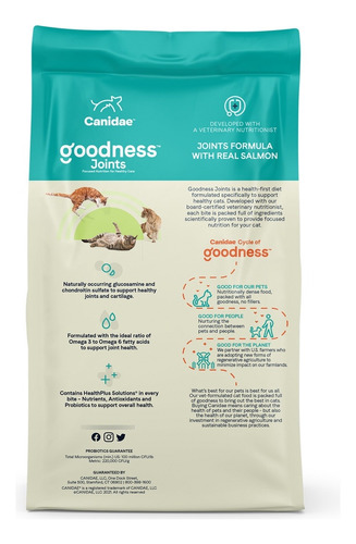 Alimento Natural Canidae Articulaciones Gato Salmón 4.5kg