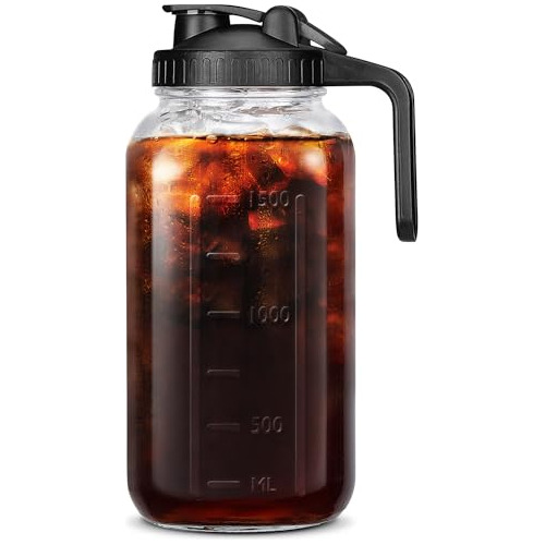 Uyeikmlop 32 Oz Jarras De Masón Con Lid, Vidrio Djvyf