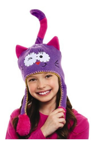 Imagen 1 de 6 de ¡ Sombrero Divertido Gorro Hat Flipper Kitty Mvmto Violet !!