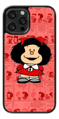 Funda Para Celular Mafalda Caricatura Fondo Rojo Tapiz