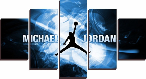 Imagen 2 de 2 de Murales En Madera De Basketball Michael Jordan 60 X 100
