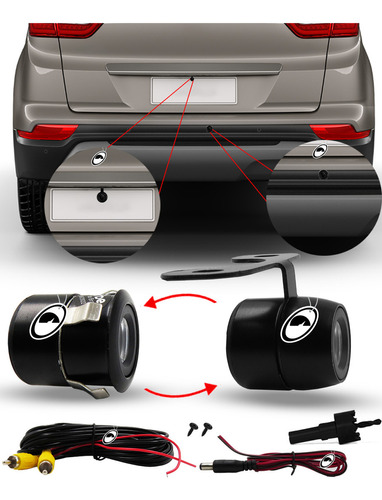 Câmera Borboleta 2x1 Frontal E Traseira Orbe