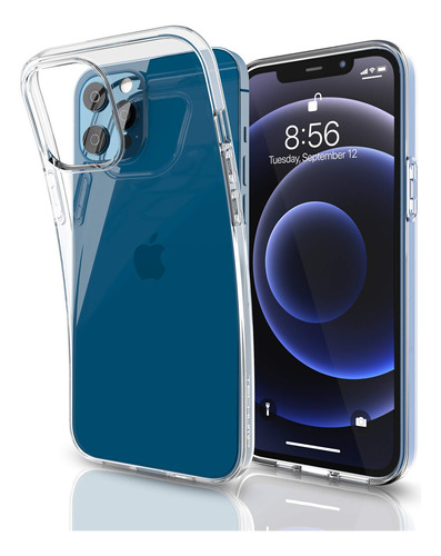 Techump - Carcasa Transparente Para iPhone 12 Pro Max De 6,7