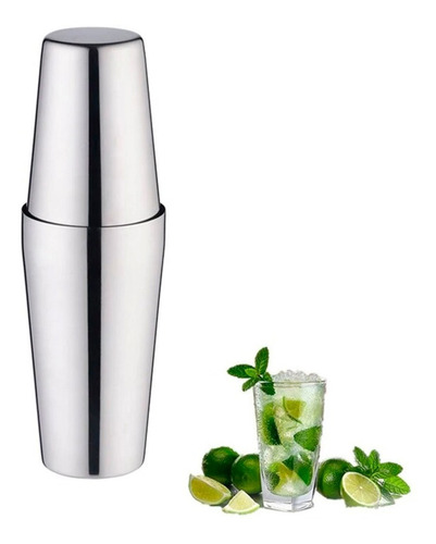 Imagen 3 de 6 de Coctelera Acero Inoxidable 550/750 Ml Tipo Boston