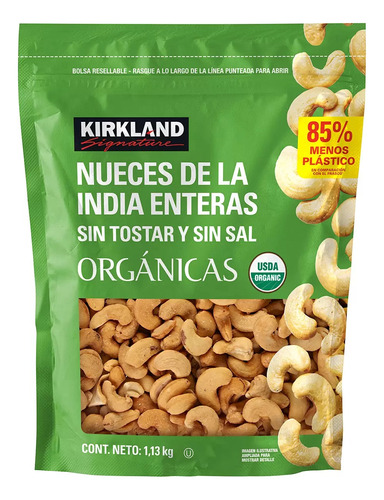 Nueces De La India Orgánicas Kirkland Signature 1.13 Kg