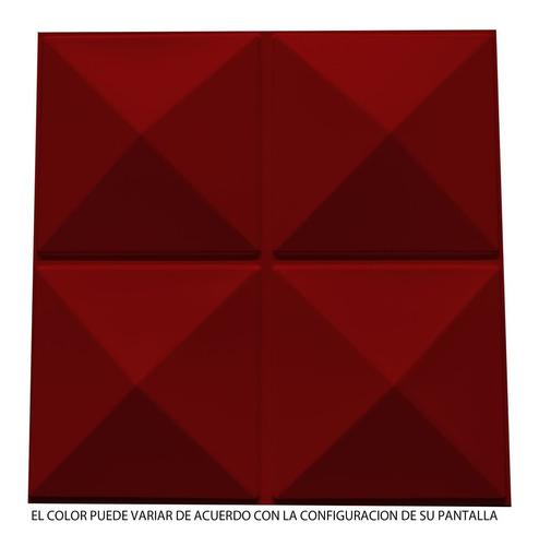 Panel Decorativo 3d Pvc Interior Exterior D023 Rojo