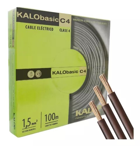 Cable Unipolar Kalop Normalizado Iram 1.5mm Rollo 100 Metros