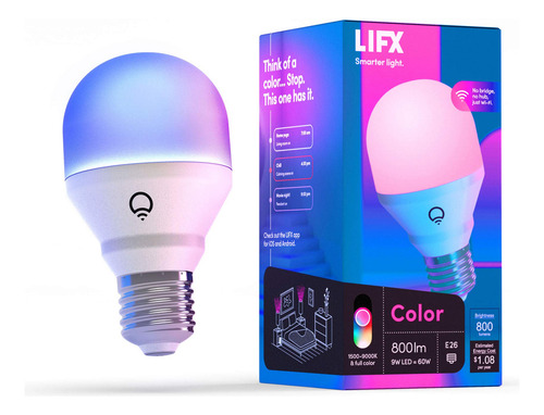 Bombilla Led Inteligente Lifx Color A19 800 Lúmenes Wifi