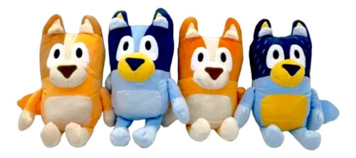 Peluche Bluey Y  Bingo X4 Familia Completa