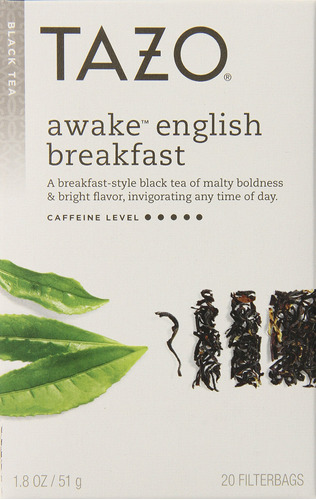 Tazo Tea, Desayuno Inglés Despierto, 20 Unidades (paquete .