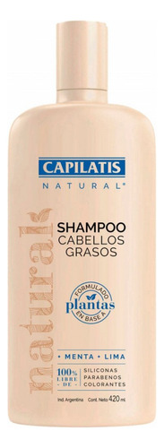 Shampoo Cabellos Grasos Capilatis Natural Con Menta Y Lima