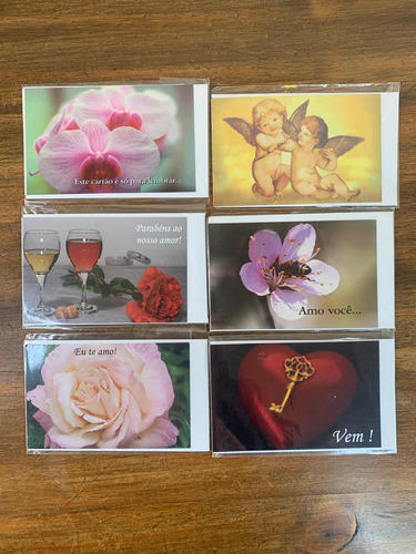 Kit Com 12 Cartões Variados Para Amor
