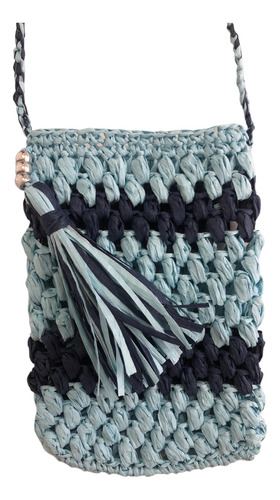 Funda Celular Crochet Rafia Papel Crossbody Tejido Artesanal