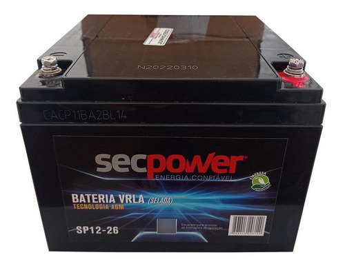 Bateria Selada 12v 26ah Vrla Agm - Nobreak, Alarme