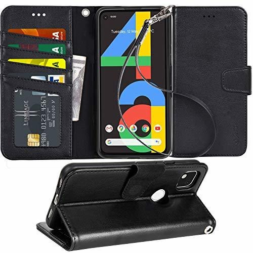 Estuche Para Pixel 4a Sintetica Funcion Atril Correa Color P